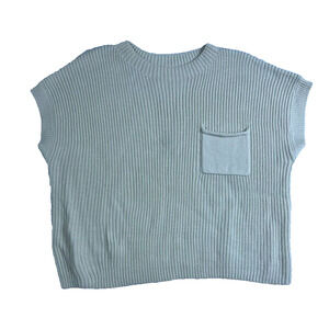 Ugerlov Sweater Womens XL Rib Knit Cap Short Sleeve Crew Relaxed Merino Wool